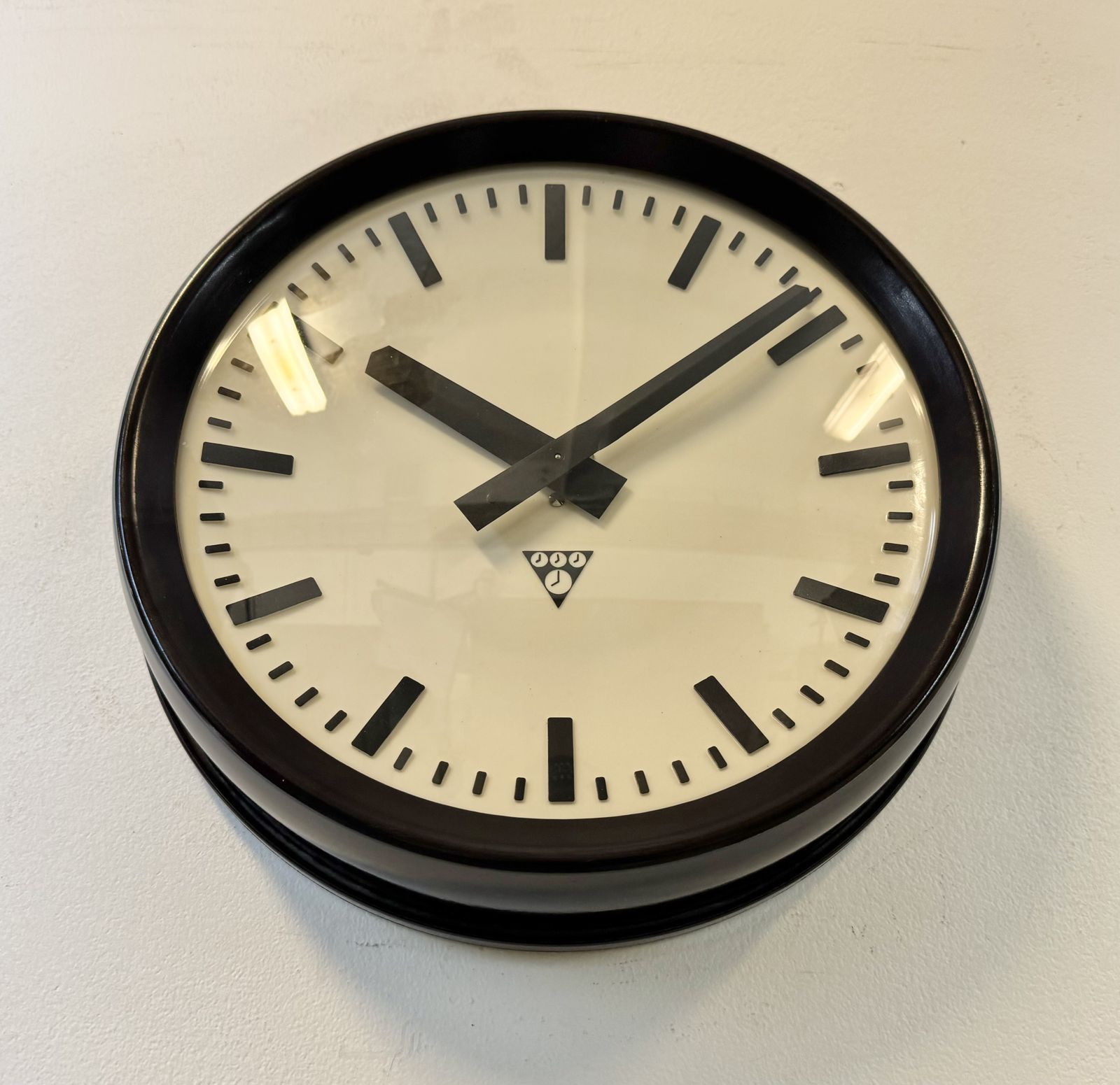 photo for sale Industrial Bakelite Factory Wall Clock From Pragotron, 1960s