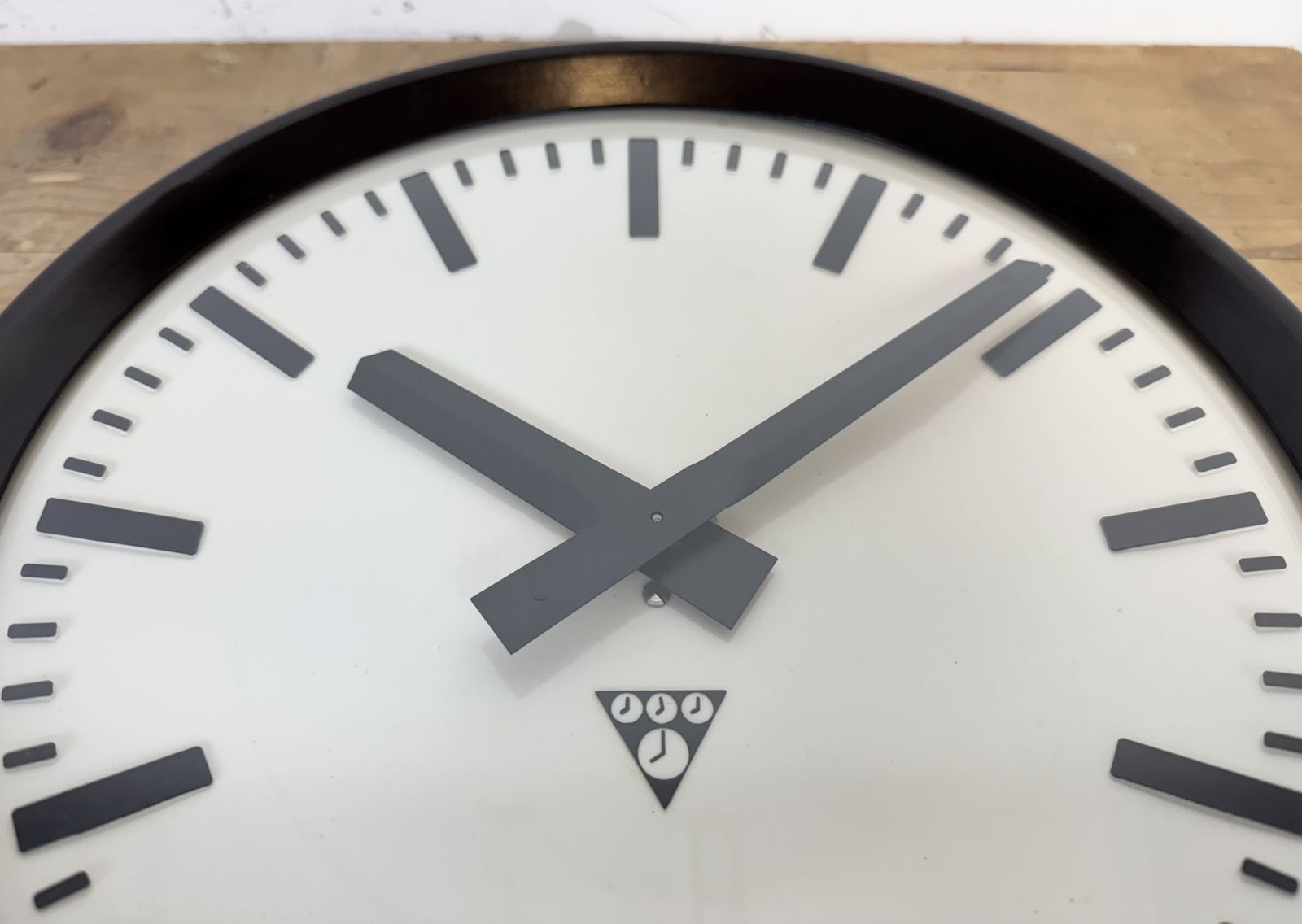 Home Decor Industrial Bakelite Factory Wall Clock From Pragotron, 1960s photo