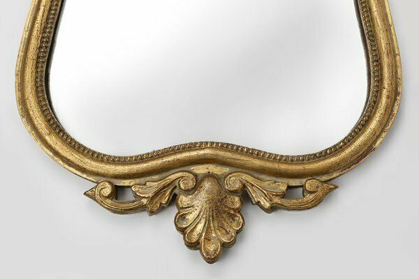 20th Century Belgian Baroque Mirror In Gilded Wood, 1950s photo Home Decor