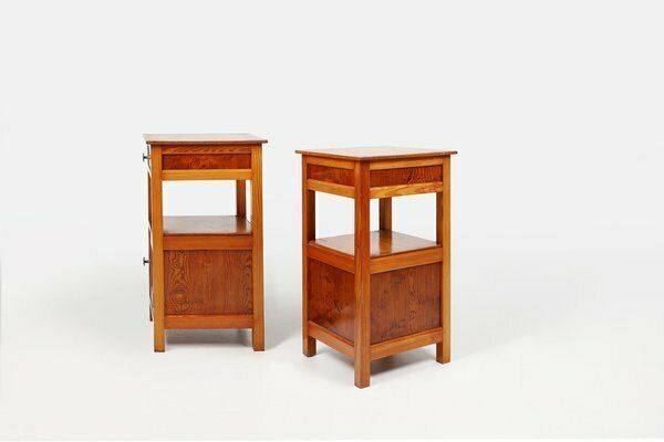 Art Deco Nightstands In Wood, France, 1940s, Set Of 2 photo vinterior