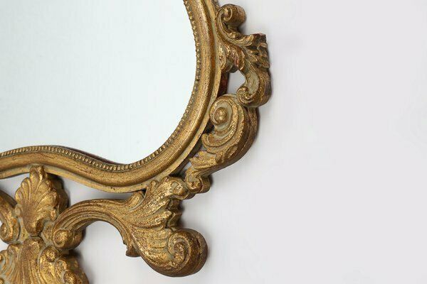 20th Century Belgian Baroque Mirror In Gilded Wood, 1950s photo buy