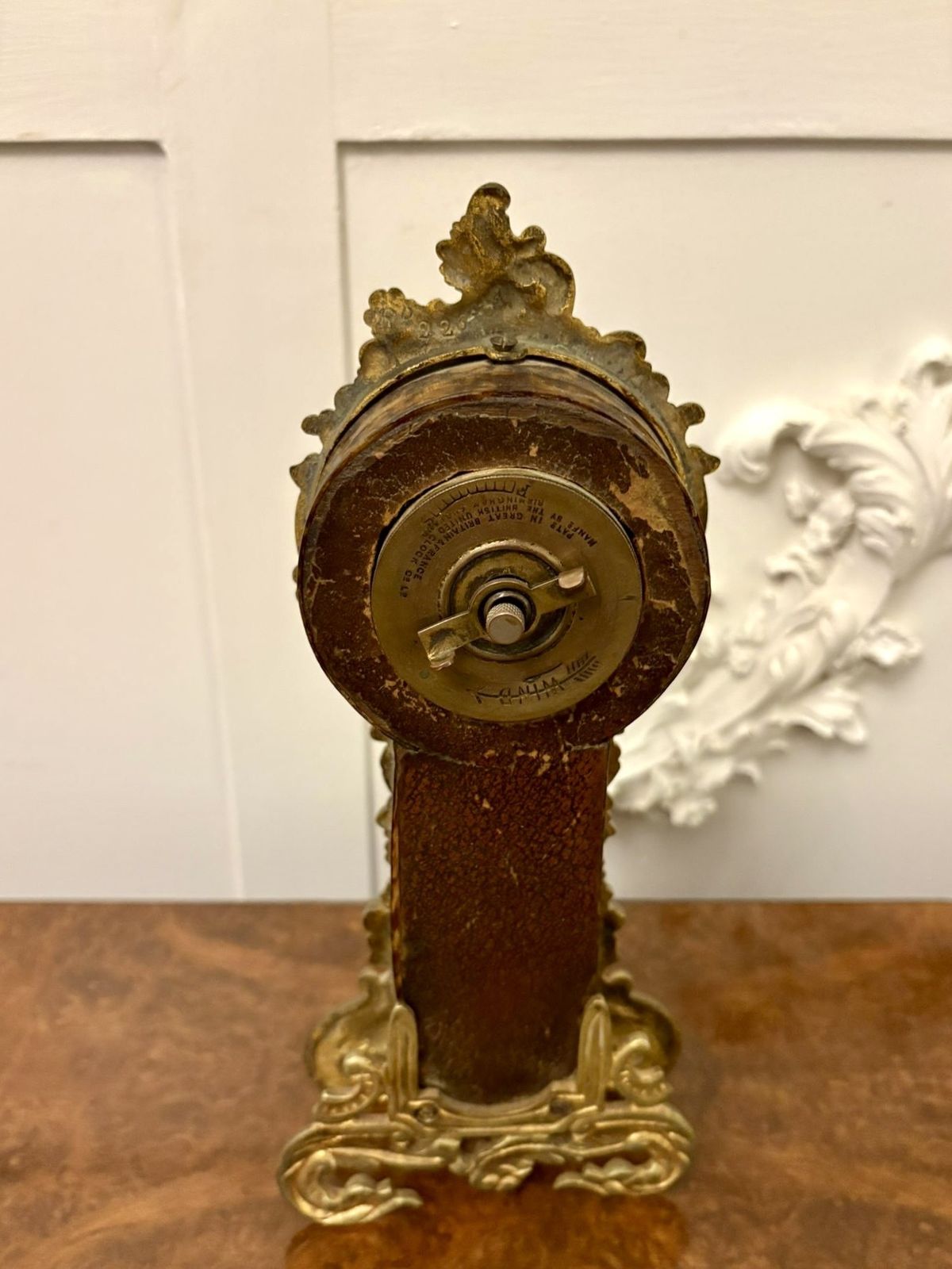 Magnificent Quality Antique Early 20th Century Ornate Gilded Brass Miniature Longcase Clock photo vintage