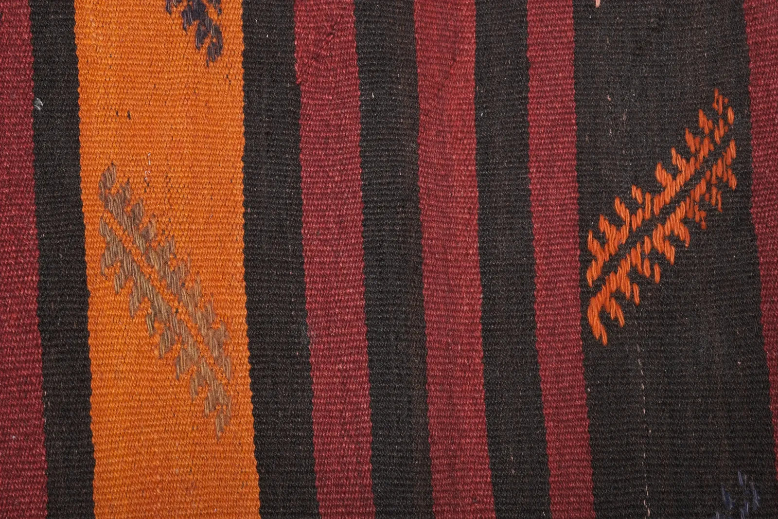 Giant Striped Kilim Rug 10'3'' X 11'3'' photo vintage