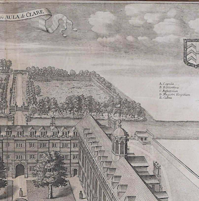 Pieter Van Der Aa, Clare College, Cambridge (Aerial View) By David Loggan, 1727 photo Art