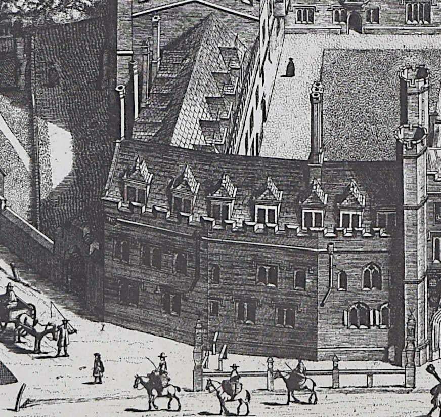 Pieter Van Der Aa, Christ's College, Cambridge, Engraving After David Loggan, 1727 photo furniture