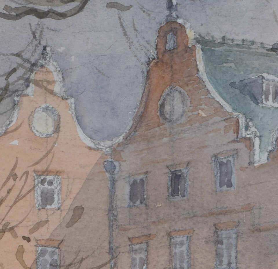 Rowland De Winton Aldridge, St John's College Cambridge, Watercolour Painting, C. 1980s photo 1677.0