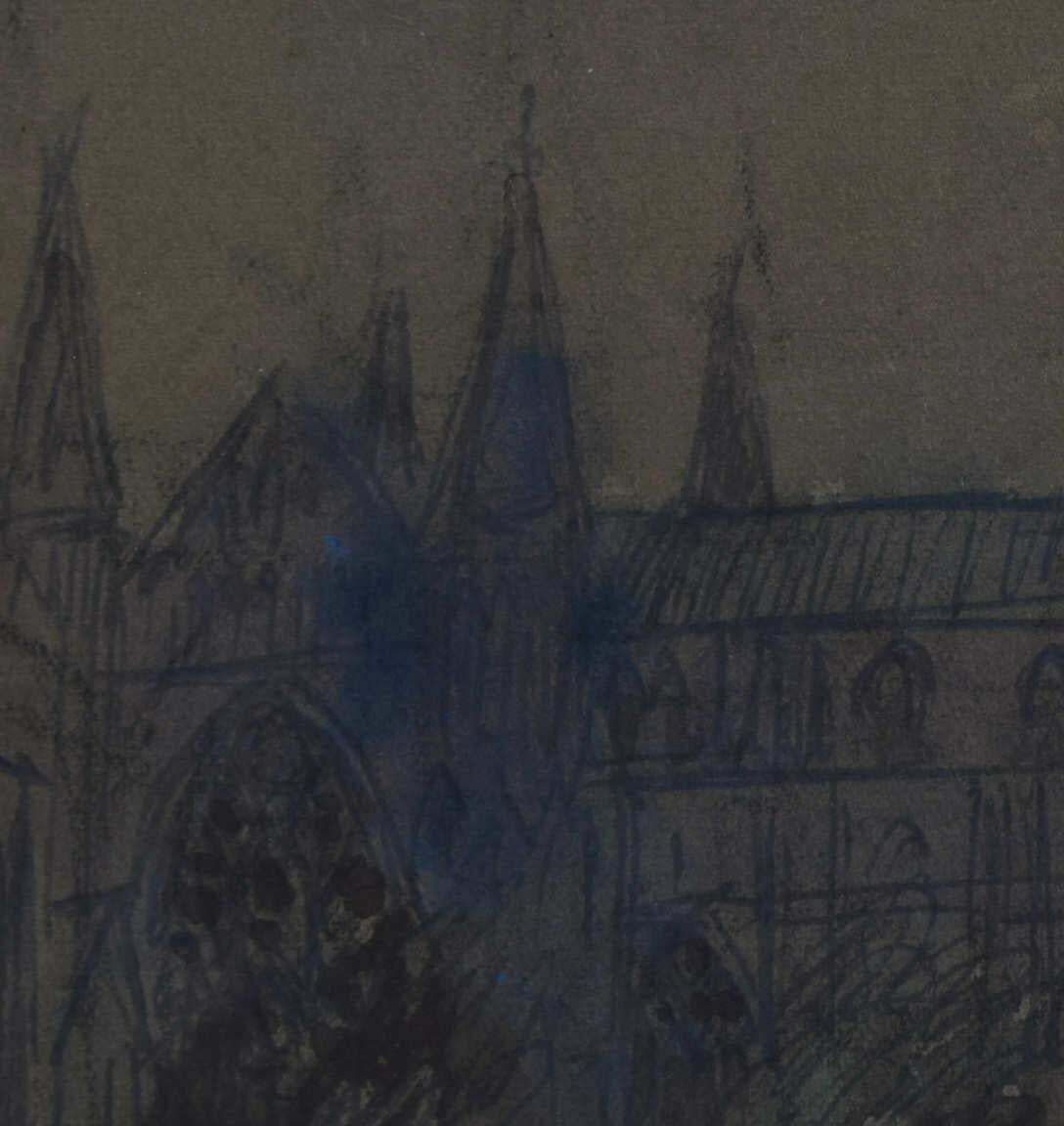 Sir Albert Richardson, Durham Cathedral, View From Palace Green, Watercolour By Sir Albert Richardson photo Art