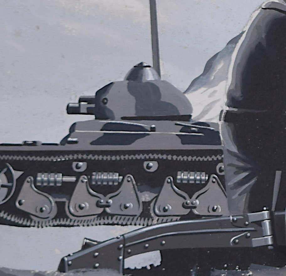 Vivian Bewicksecond World War Painting, Anti Tank Gun In Action 1941 photo for sale