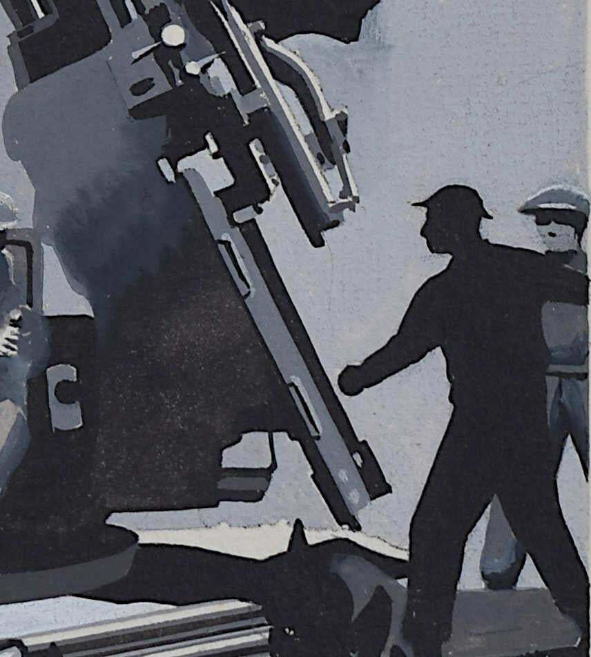 Vivian Bewicksecond World War Painting, Anti Aircraft Battery 1941 photo for sale