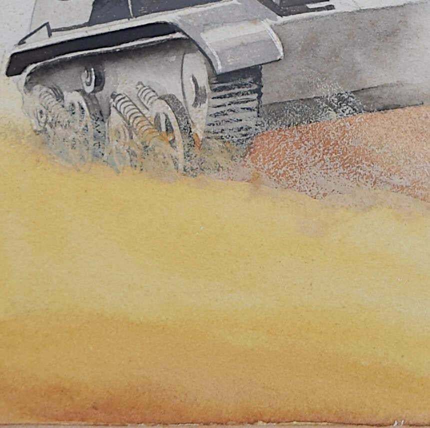 British Light Tanks, C.1940, Original Painting By Vivian Bewick photo 2158.0