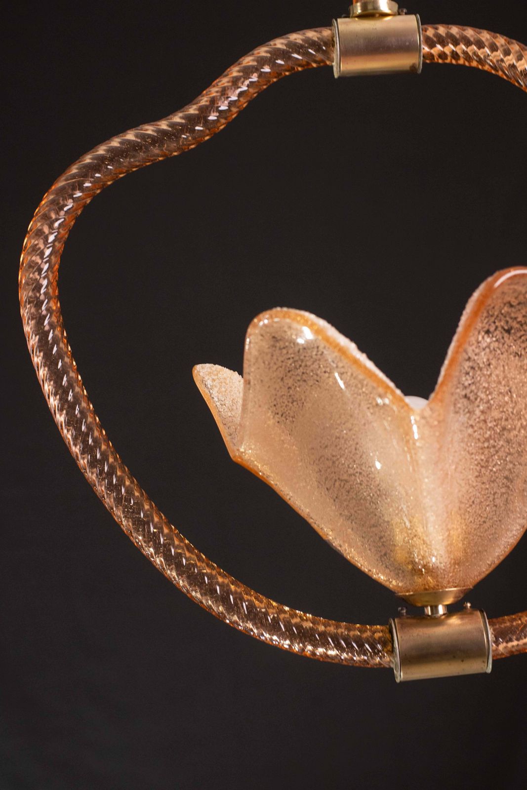 2226.0 Pink Murano Glass Pendant By Barovier E Toso, 1940s photo