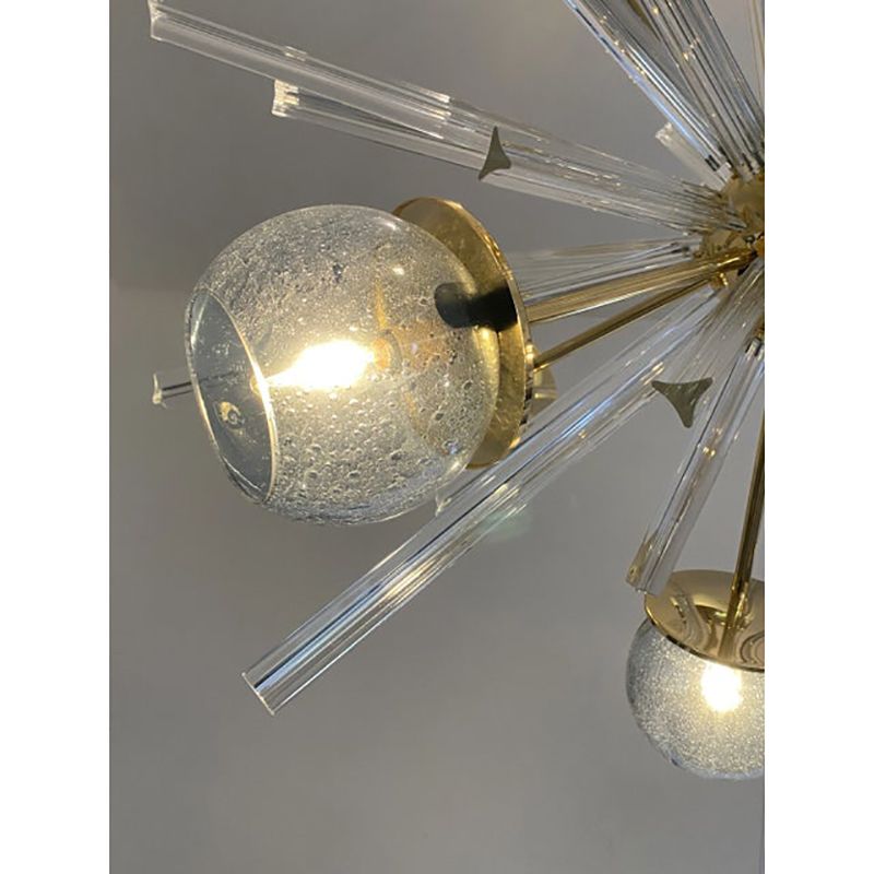Mid Century Modern Style Sputnik Blue Murano Glass Chandelier photo 9800.0