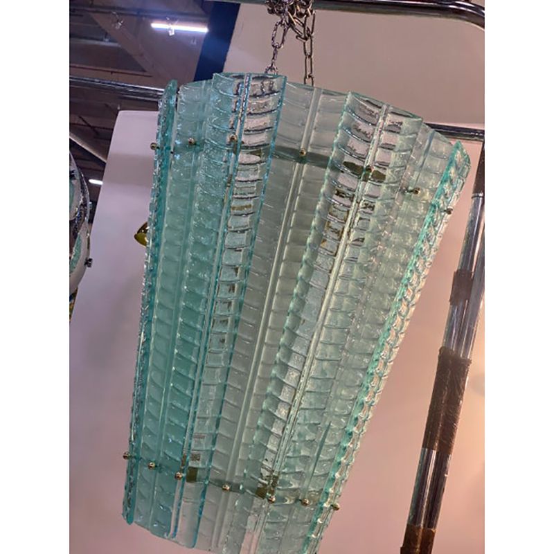 Sputnik Lantern Pendant In Transparent And Sanded Green Whater Murano Glass photo furniture