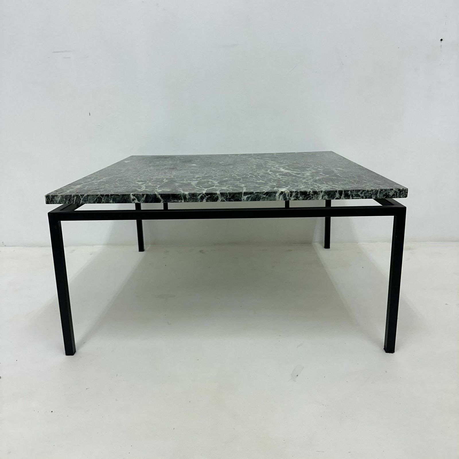 Mid Century Modern Salontafel Met Groen Marmer, Jaren 1970