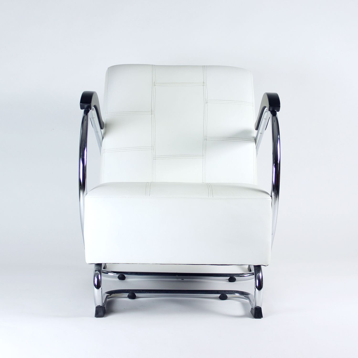 1930s Chrome & Leather Armchair By Hynek Gottwald, Czechoslovakia photo furniture