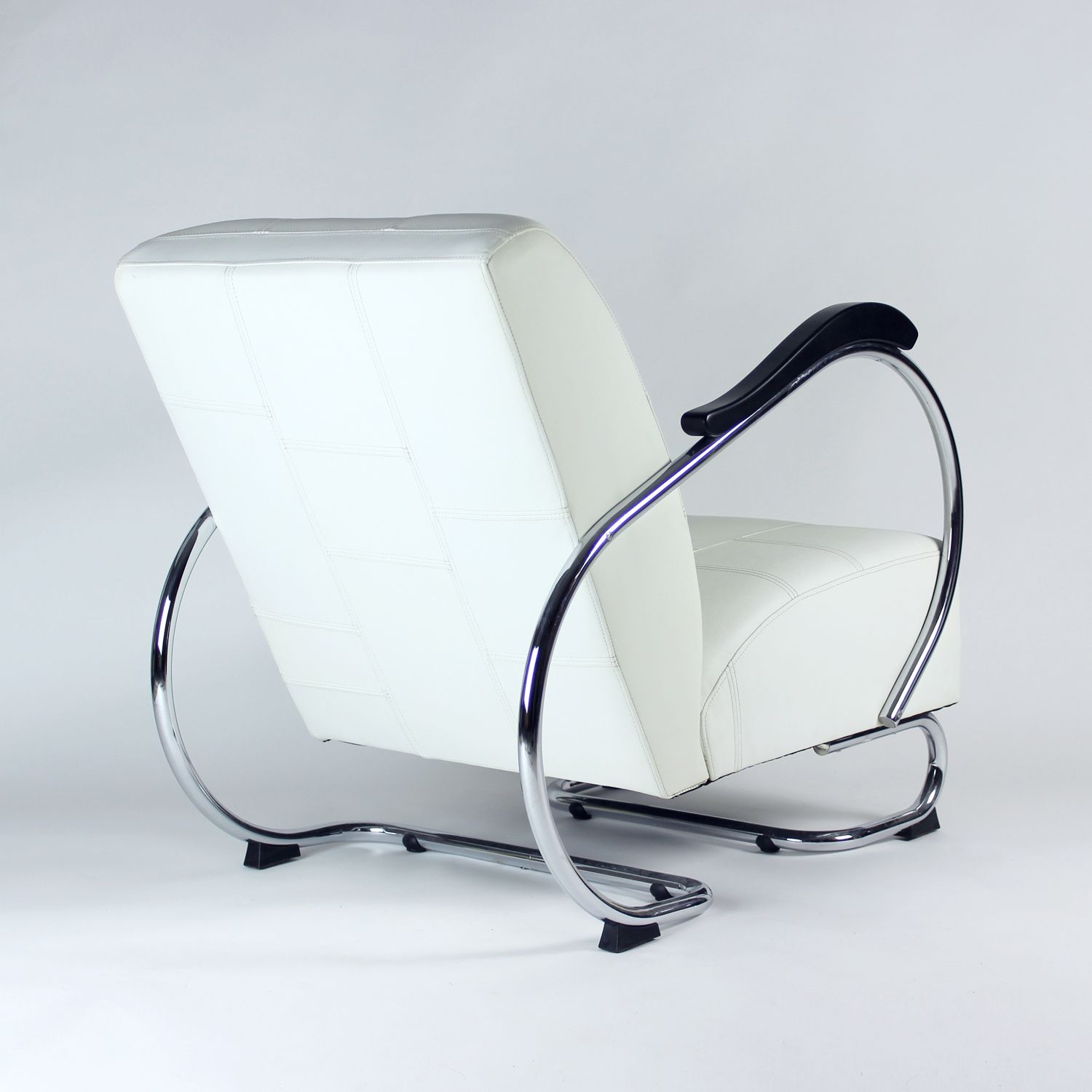 1930s Chrome & Leather Armchair By Hynek Gottwald, Czechoslovakia photo Furniture