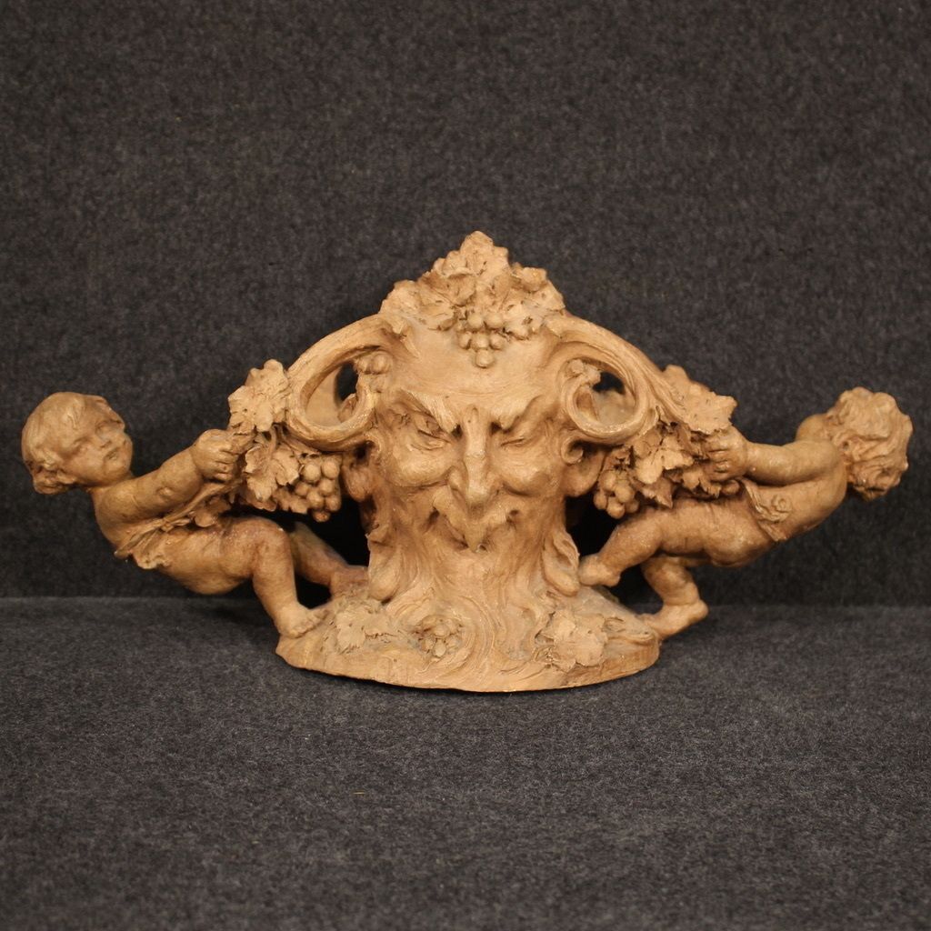 Elegant Terracotta Centerpiece Signed G. Flamand