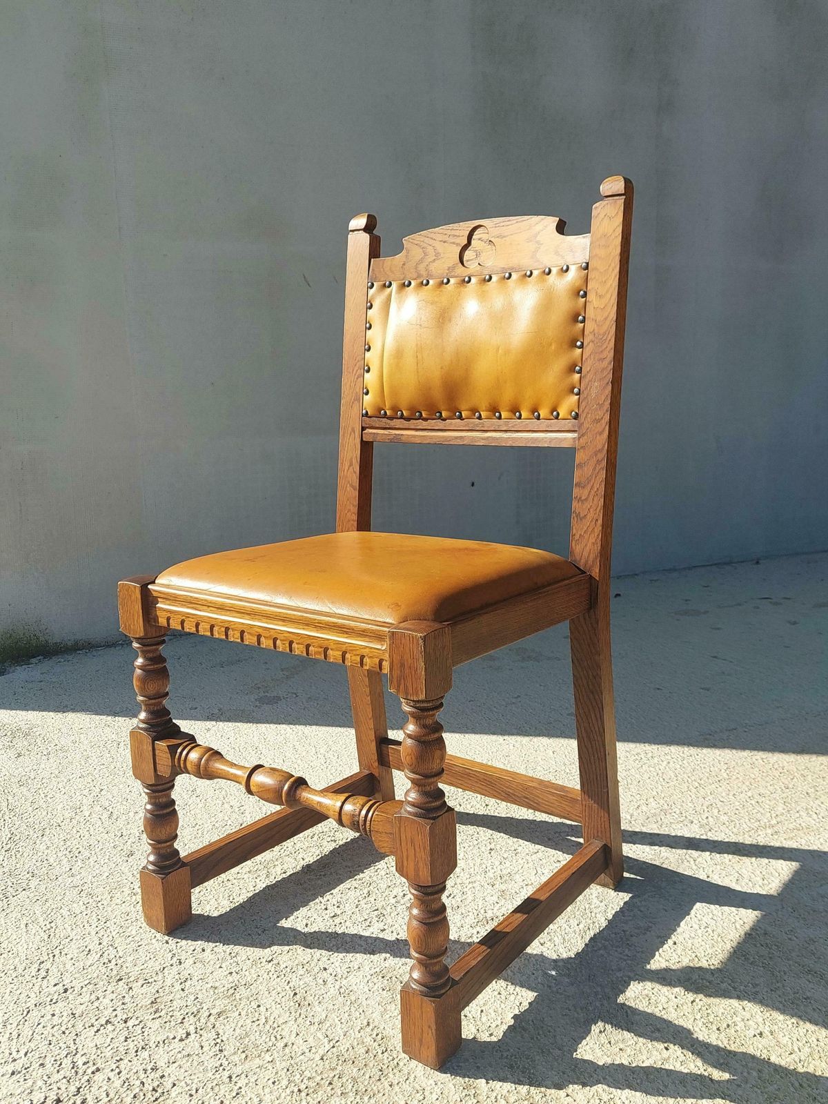 Vintage Dining Chair / Rustic Dining Chair/ Vintage Cottage Chair/ Massive And Leather Chair/ Retro Chair/ Mcm Chair/ Rustic Design/70's photo furniture