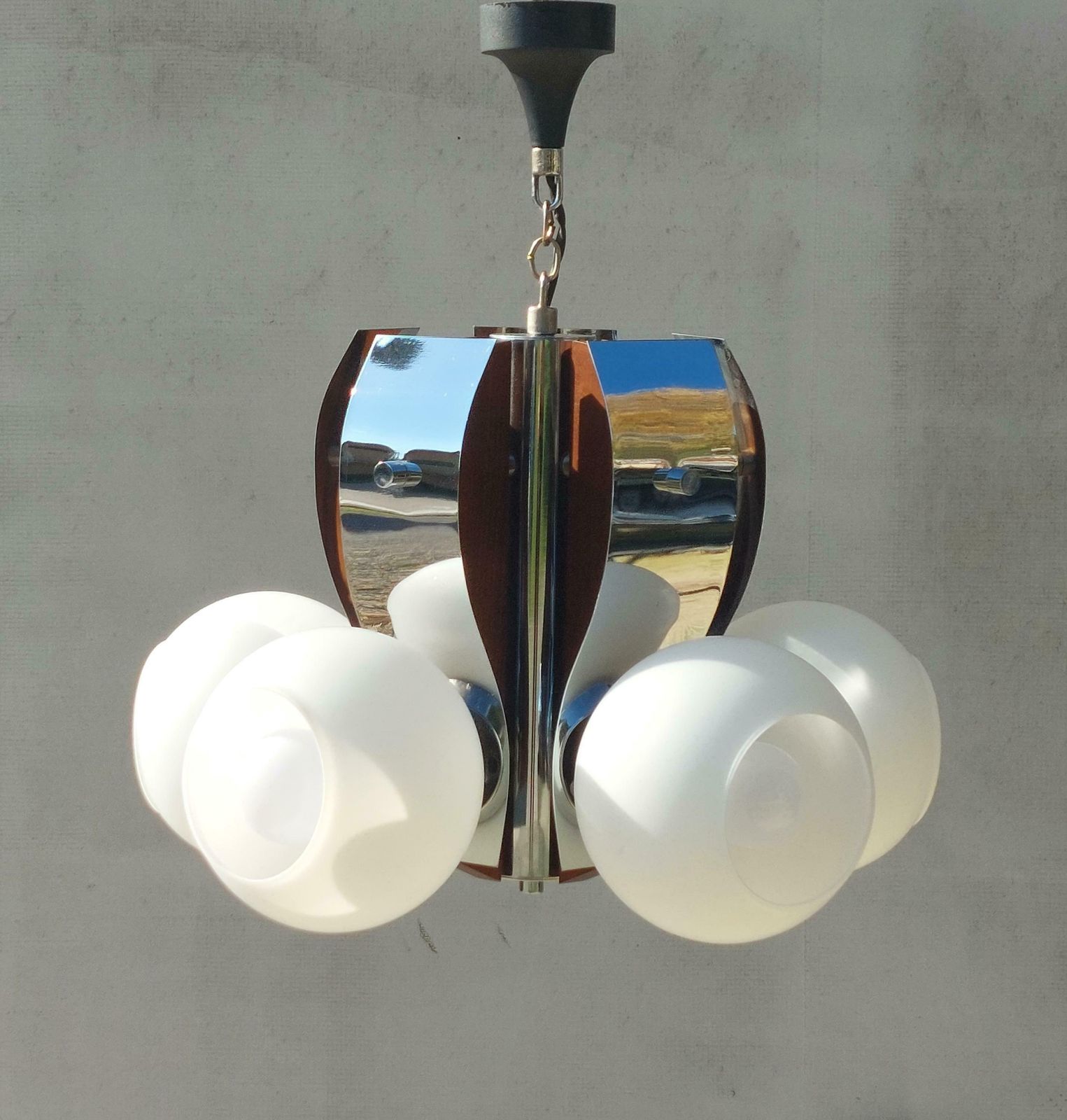 Sputnik Chandelier / Space Age Pendant Lamp/Retro Chandelier / Retro Pendant Lamp / Mcm Pendant Lamp / Atomic Light /Yugoslavia / 70's photo furniture