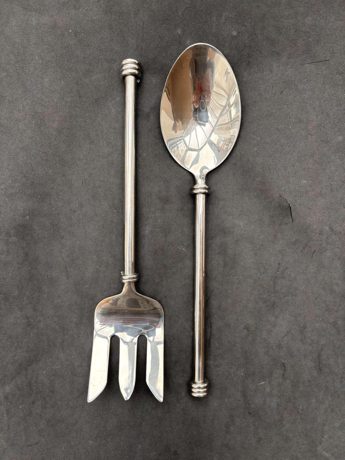 photo furniture Set Of Salad Servers Wire Swirl Flatware Twist Cutlery French Twisted Spiral Ends Brutalist Decor Medieval Style Couple Gift Wedding