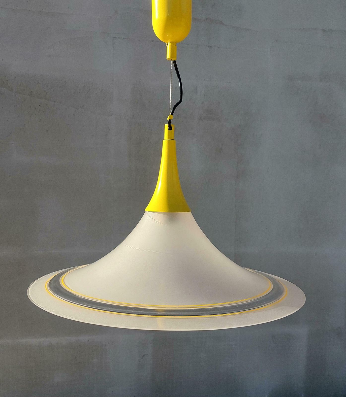 photo furniture Xl Mid Century Murano Pendant Lamp /Murano Glass Chandelier /Murano Trumpet Pendant Lamp/ Retro Trumpet Pendant Lamp /Murano/Italy /70's