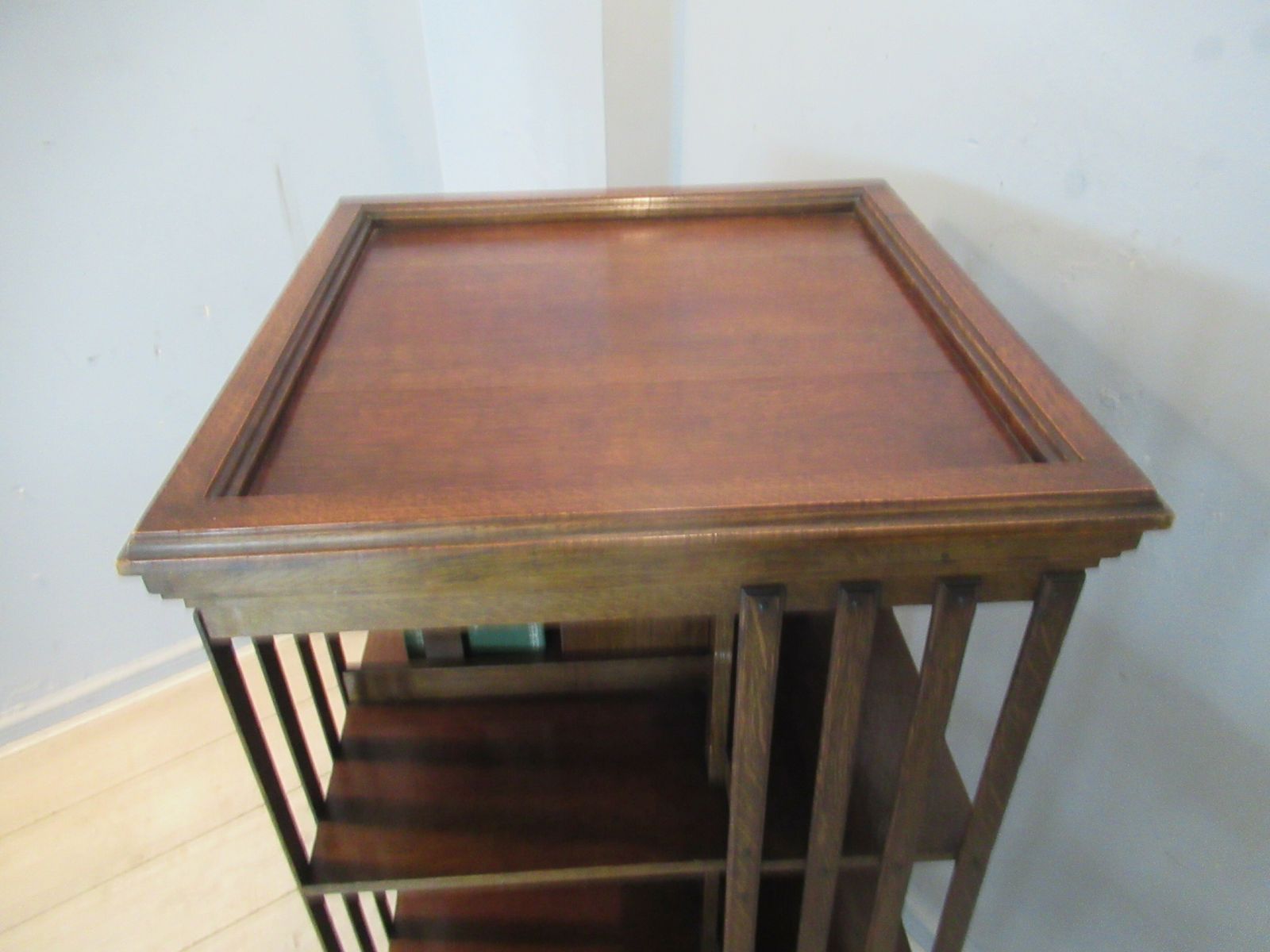 Tall Oak Edwardian   Revolving Bookcase photo vintage