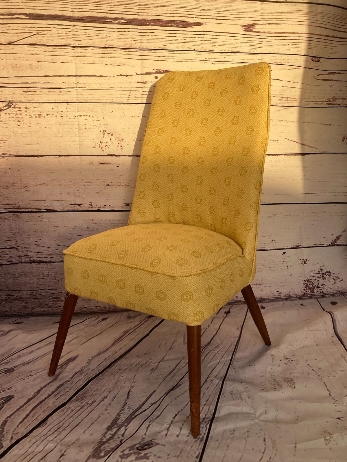 1950's Metal Framed Cocktail Chair In Gp & J Baker Fabric