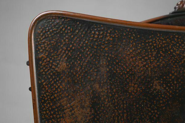 Mid Century Magazine Rack In Hammered Copper, France, 1890s photo 600.0