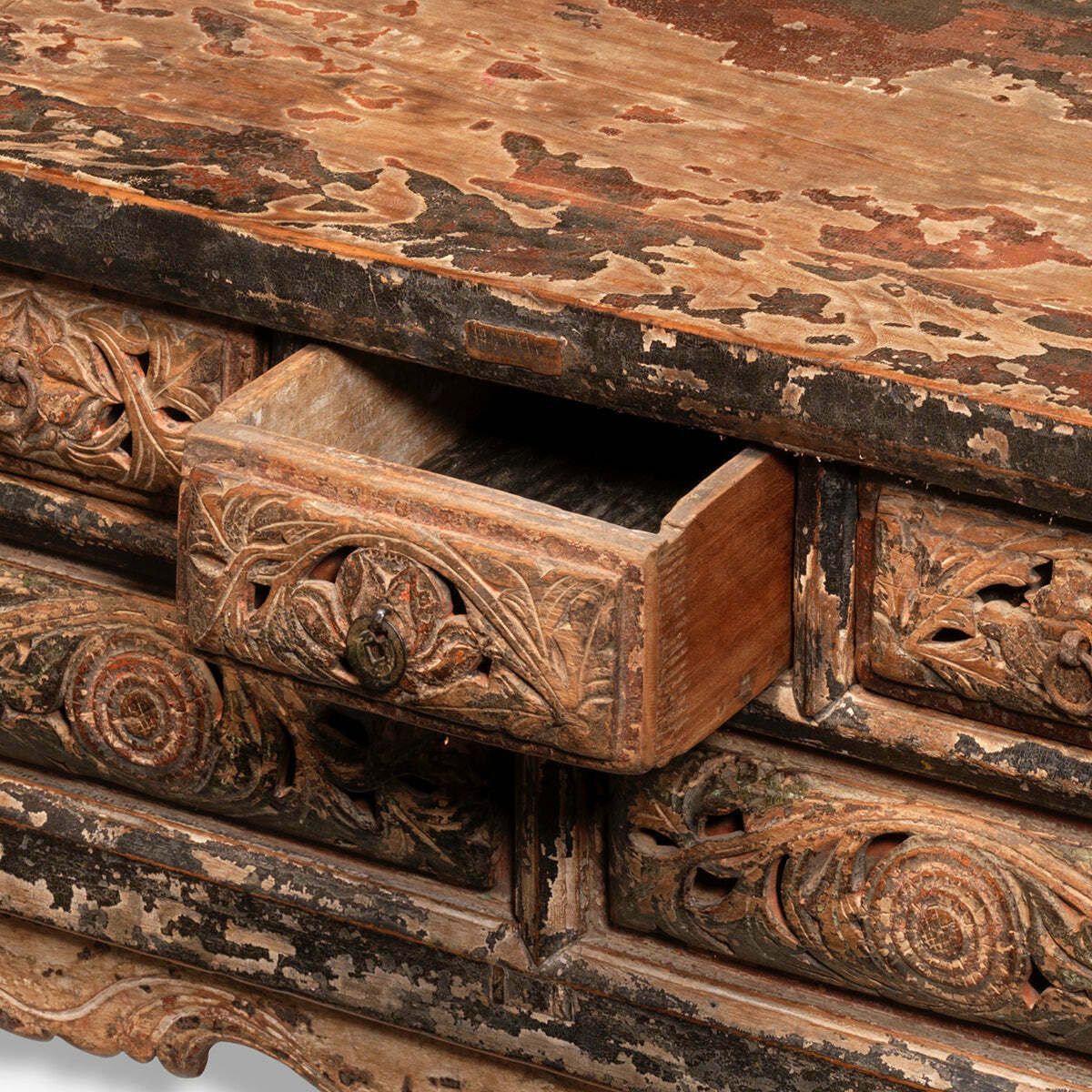 Carved Antique Shaanxi Kang Table photo 1745.0