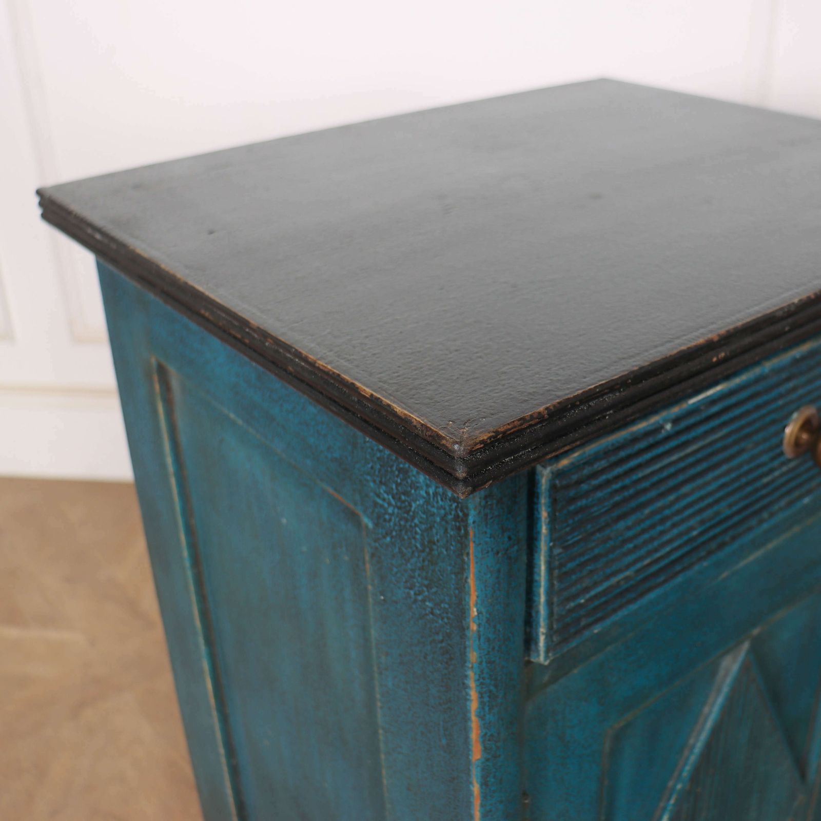 Pair Of Swedish Painted Bedside Cupboards photo vintage