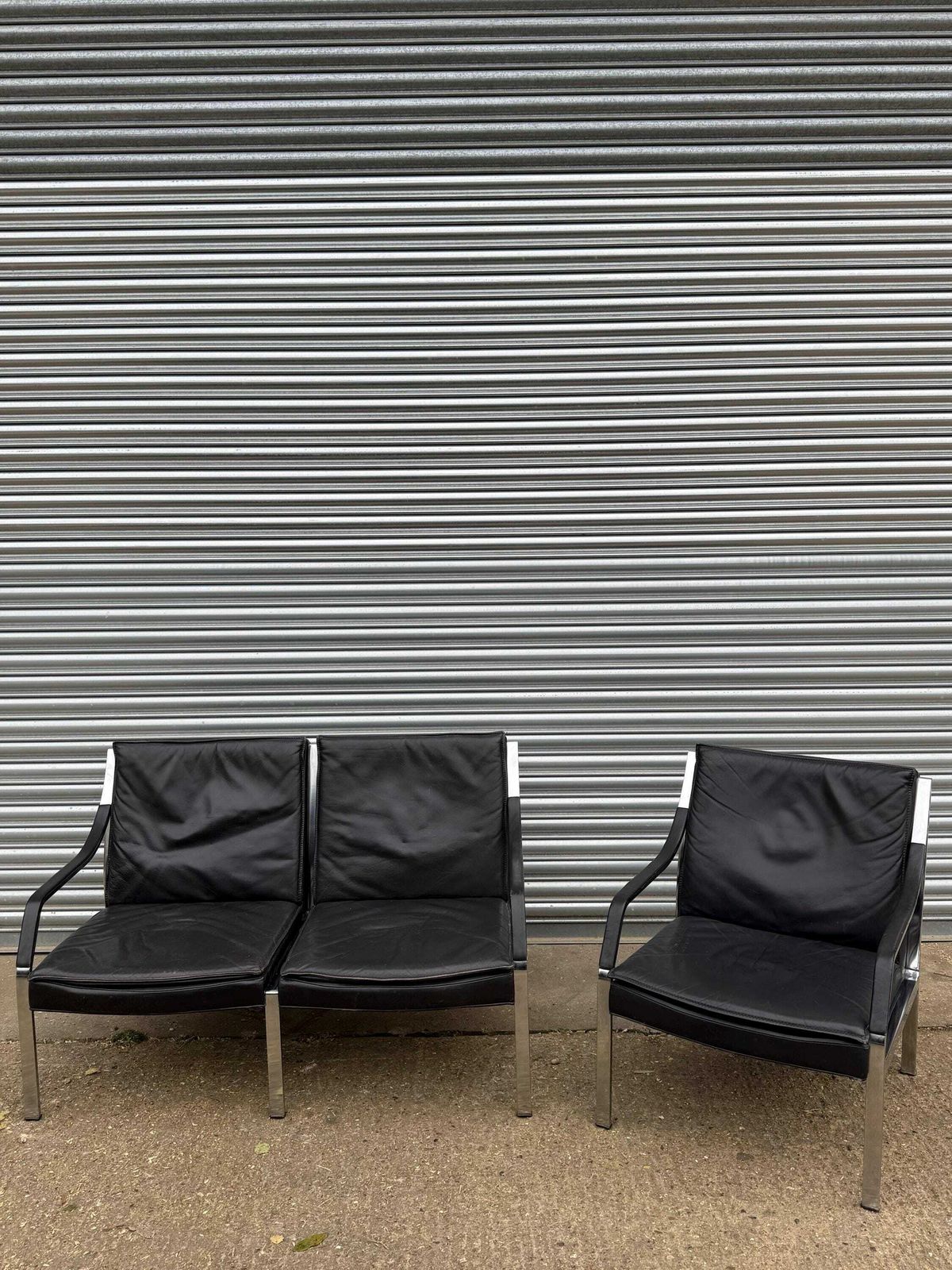 Steel & Leather Sofa By Preben Fabricius For Walter Knoll photo 1199.0