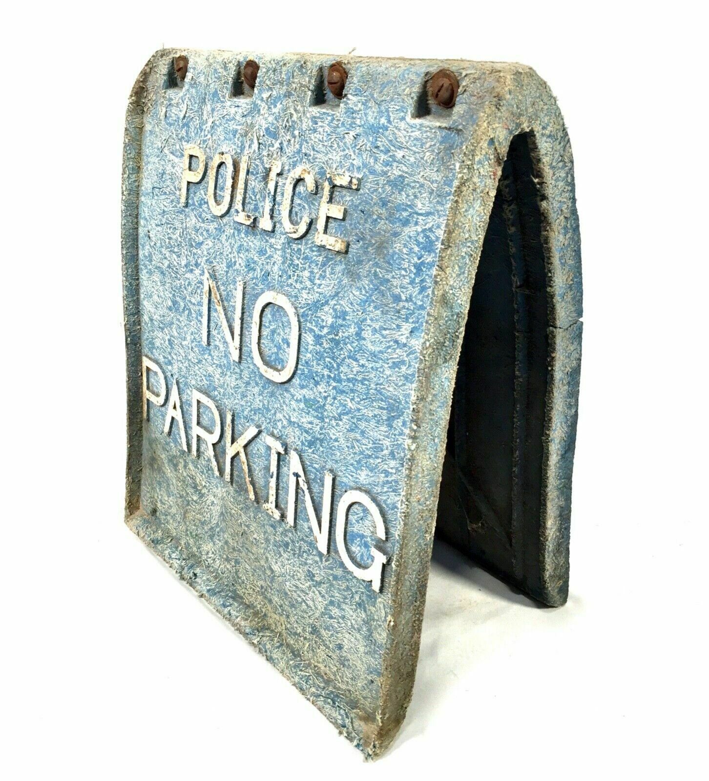 Antique Advertising   Freestanding Police No Parking Sign C.1950 / Fibreglass photo furniture