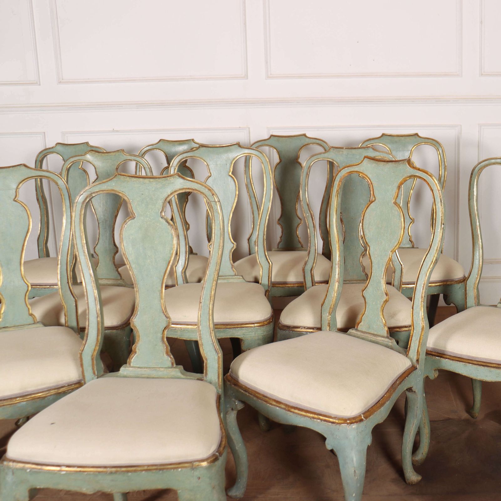 Set Of 12 18th Century Italian Dining Chairs photo for sale