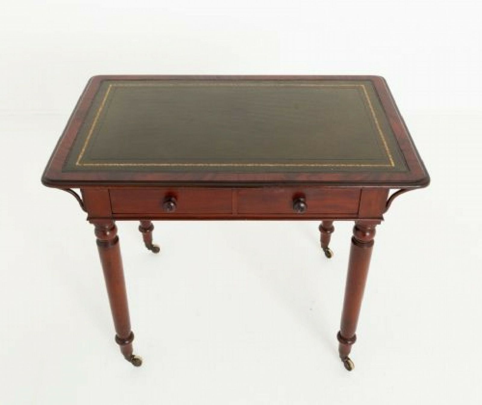 Victorian Writing Table Mahogany Desk Holland And Sons 1870 photo vintage