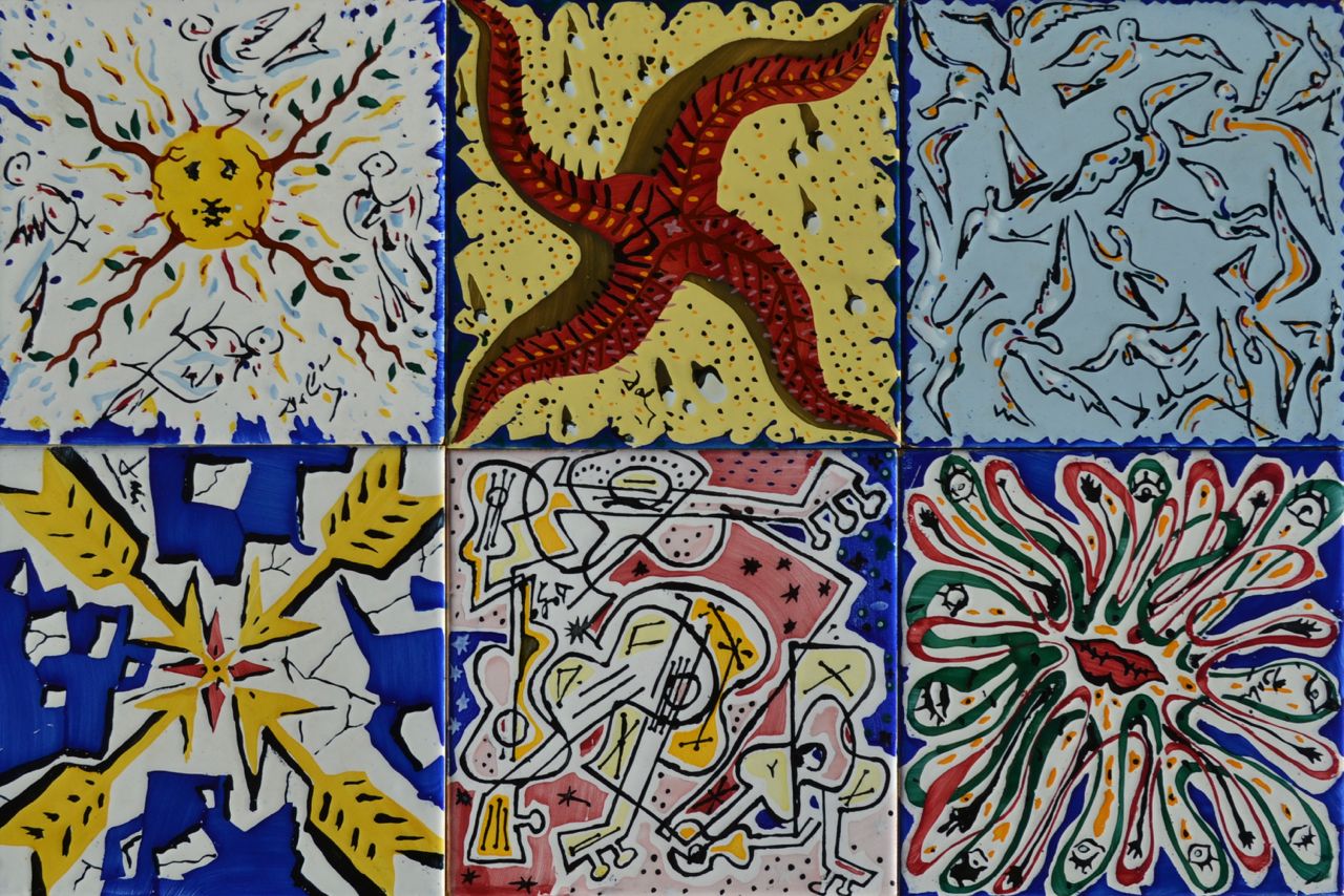 "La Suite Catalane" A Set Of 6 Dali Tiles 1954