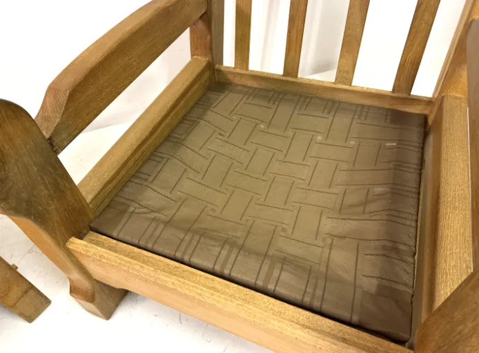 Pair Of Chunky 1960s Brutalist Armchairs In Oak photo buy