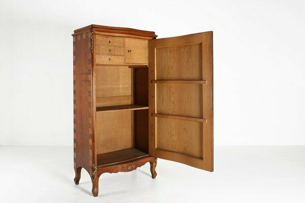 Antique Wooden Cabinet With Inlay And Bronze Decorations, 1860 photo 1258.0