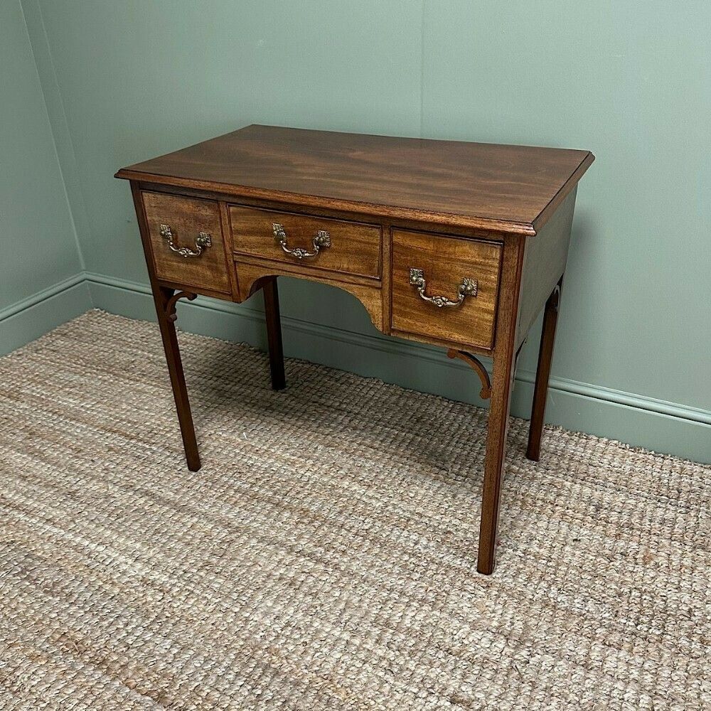 Country House Georgian Mahogany Antique Low Boy / Side Table photo vinterior