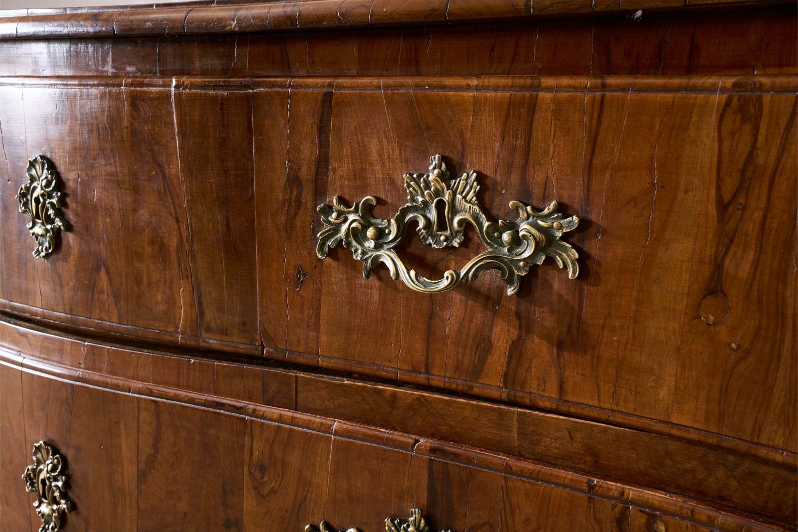 Rare 18th Century Maltese Olive Wood Chest Of Drawers photo vinterior