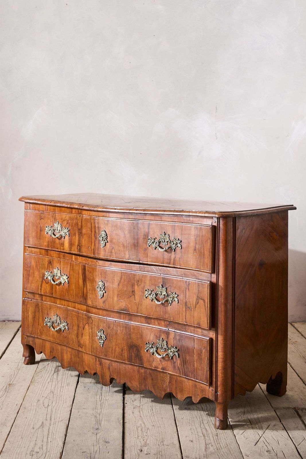 Furniture Rare 18th Century Maltese Olive Wood Chest Of Drawers photo
