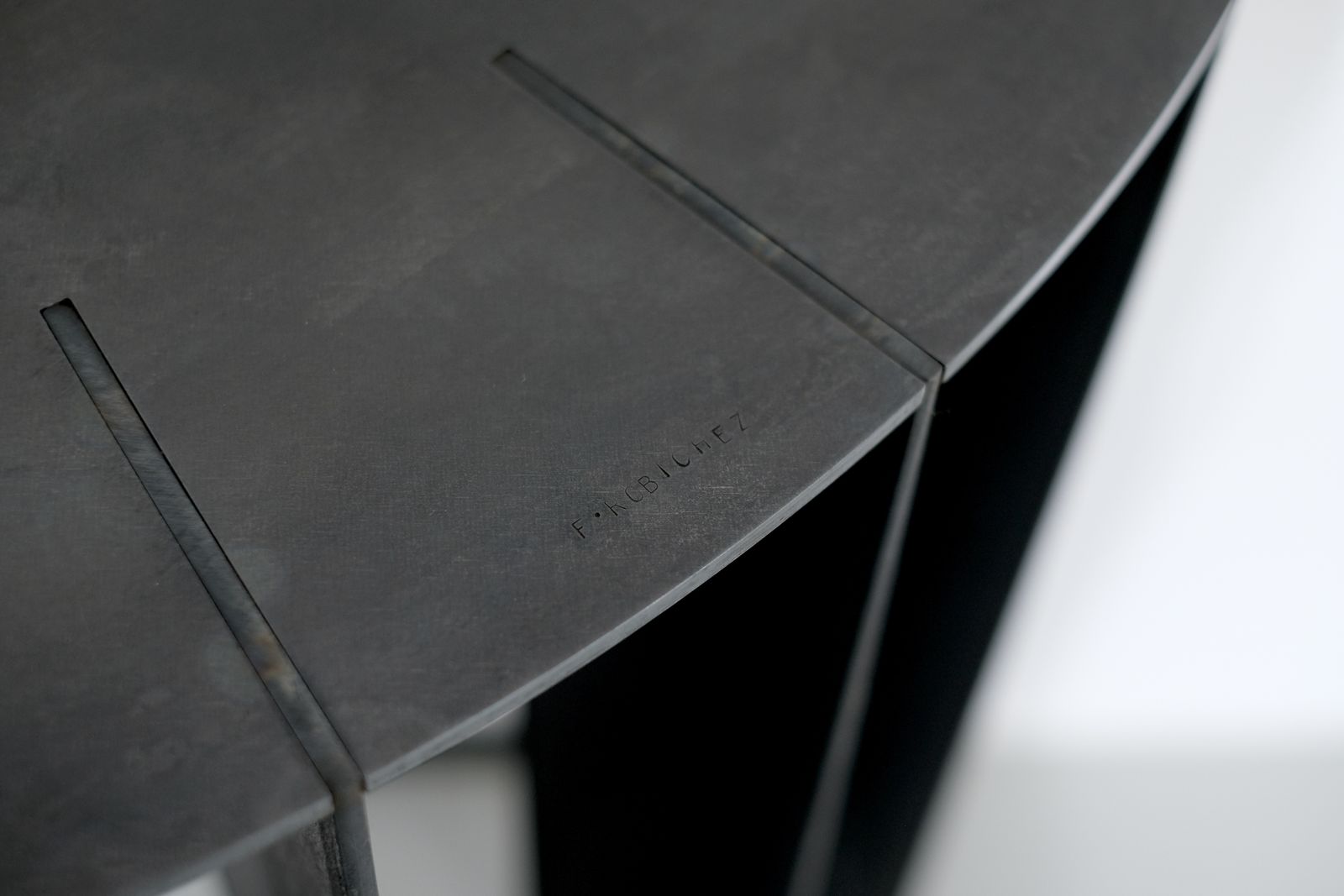 Console "Blue Moon" By Franck Robichez For Dritsh, Paris 1990s. photo Furniture