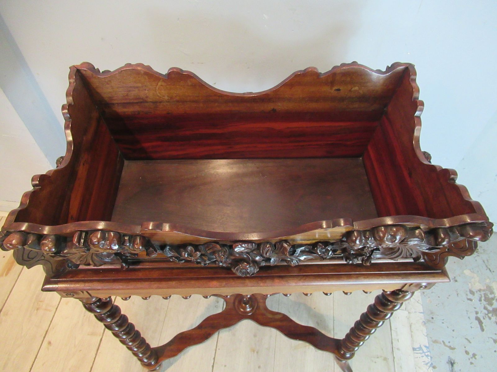 750.0 19th Century    Carved And Decorated Plant Holder photo