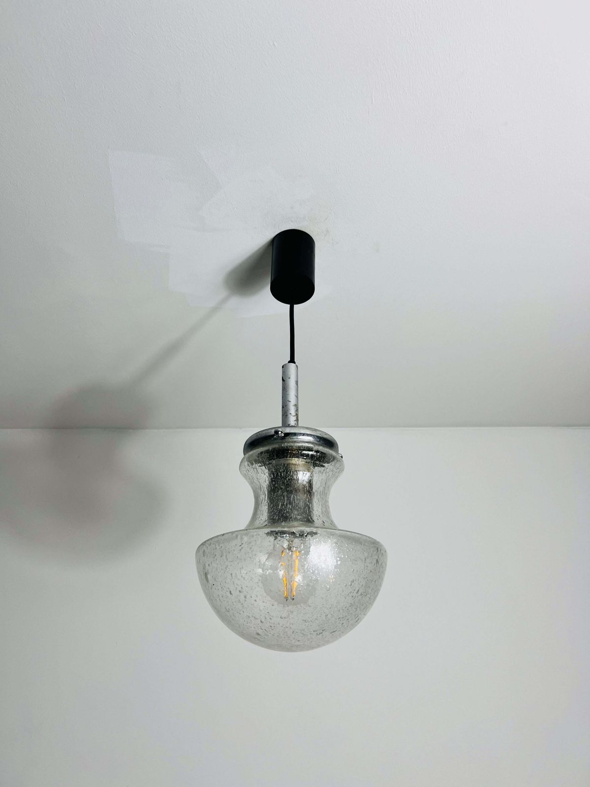 Glass Pendant Lamp By Doria, 1960s, Germany photo furniture