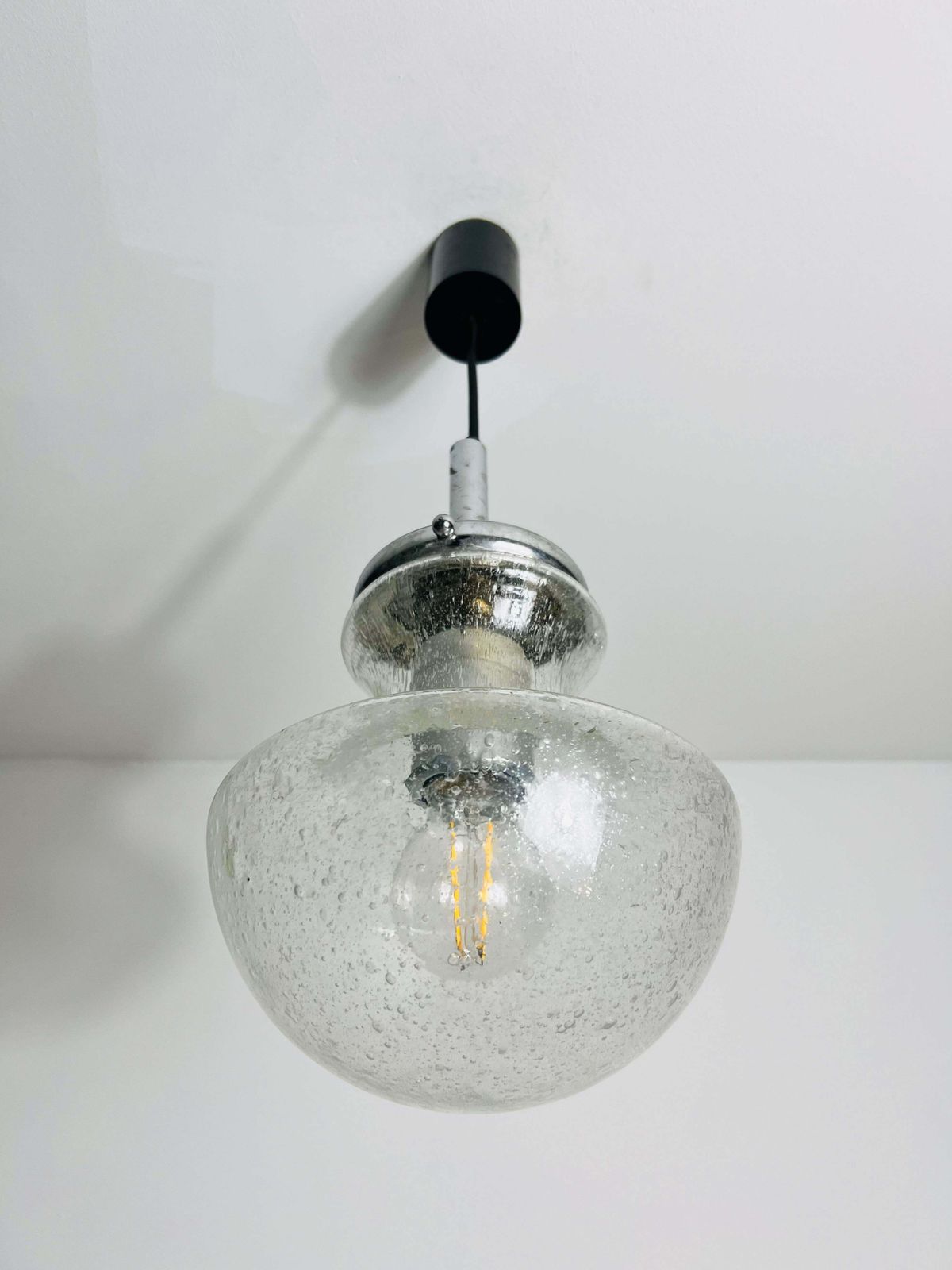 Glass Pendant Lamp By Doria, 1960s, Germany photo 418.0
