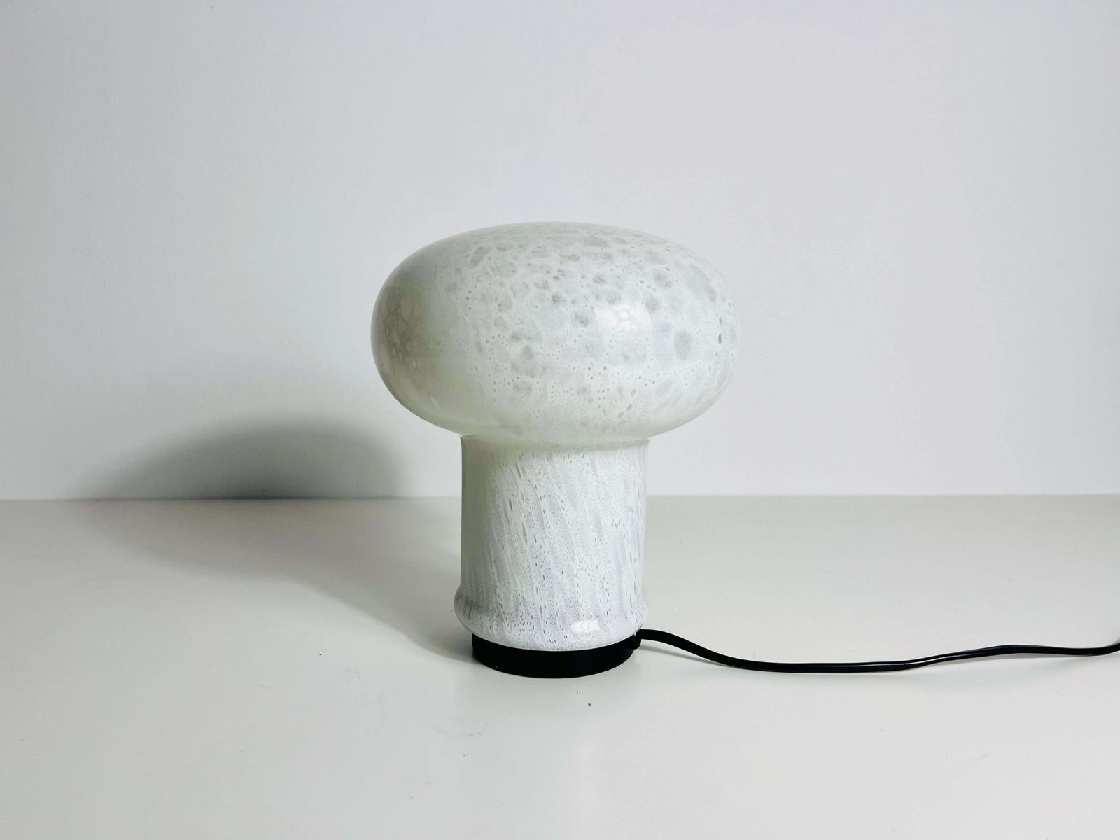 Glass Mushroom Table Lamp By Peill & Putzler, Germany, 1970s photo for sale