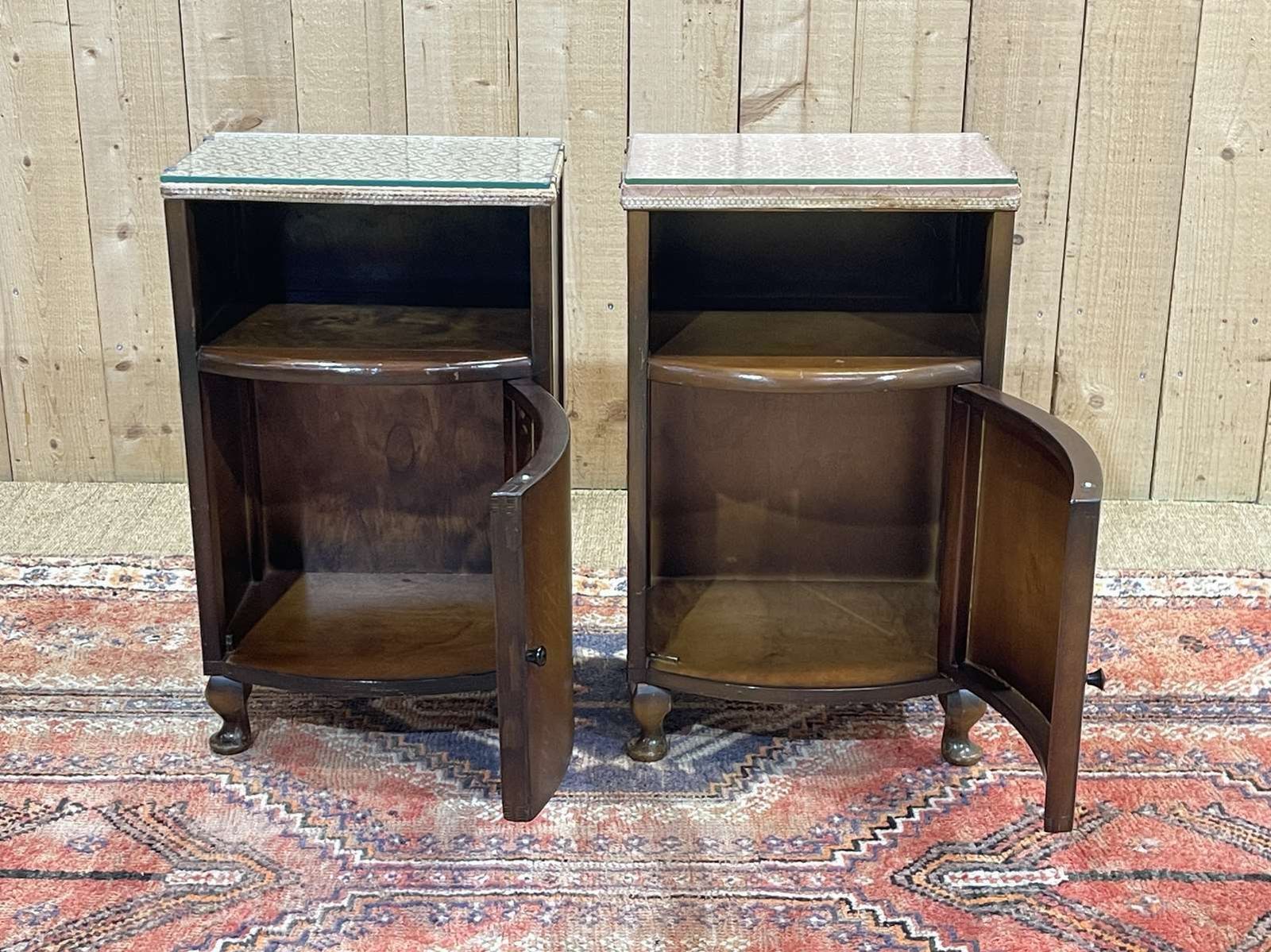 Pair Of English Oak Bedside Tables From The 50s photo 490.0