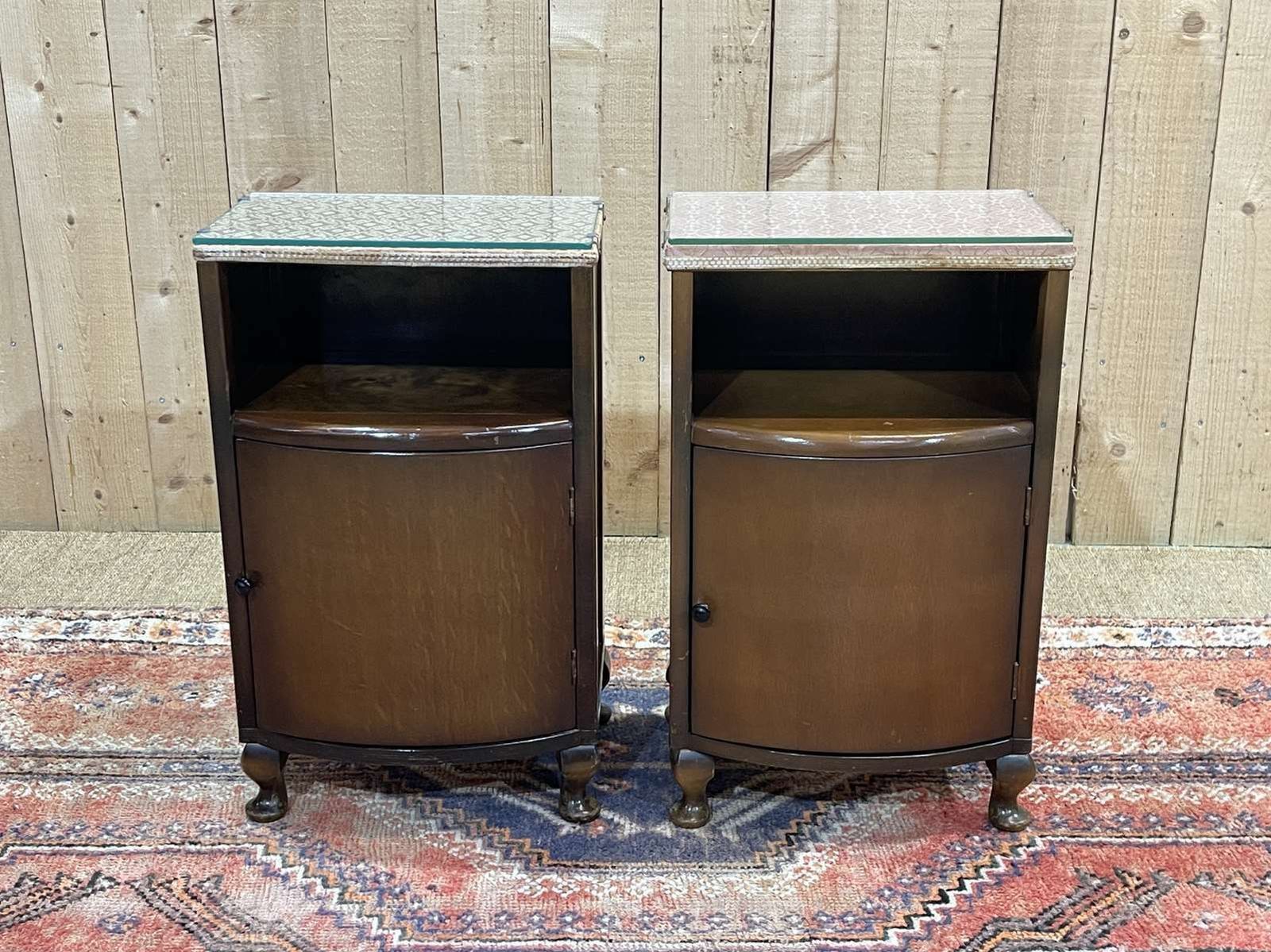 Pair Of English Oak Bedside Tables From The 50s photo buy