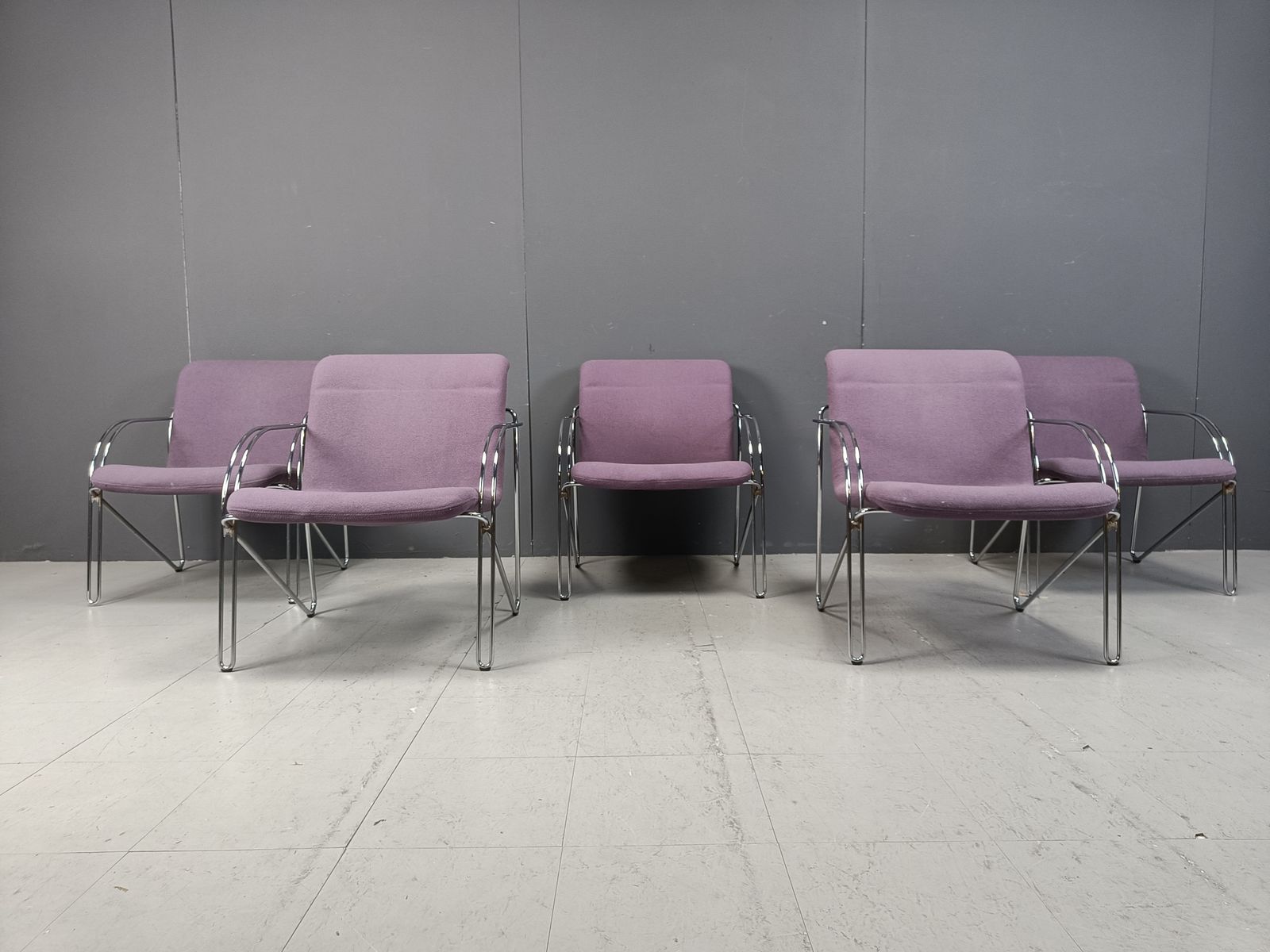 Danish Arm Chairs By Alfred Hofmann For Gispen/Labofa   1970s   Set Of 5 photo 1150.0