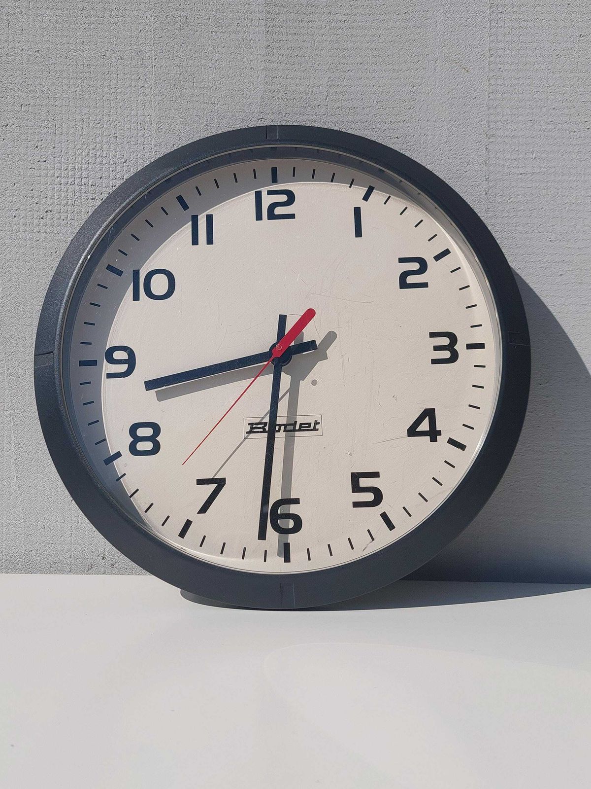 Retro Wall Clock / Space Age Wall Clock / Mid Century Modern Wall Clock / Retro Modern Interior / Bodet Clock / 1980s photo for sale