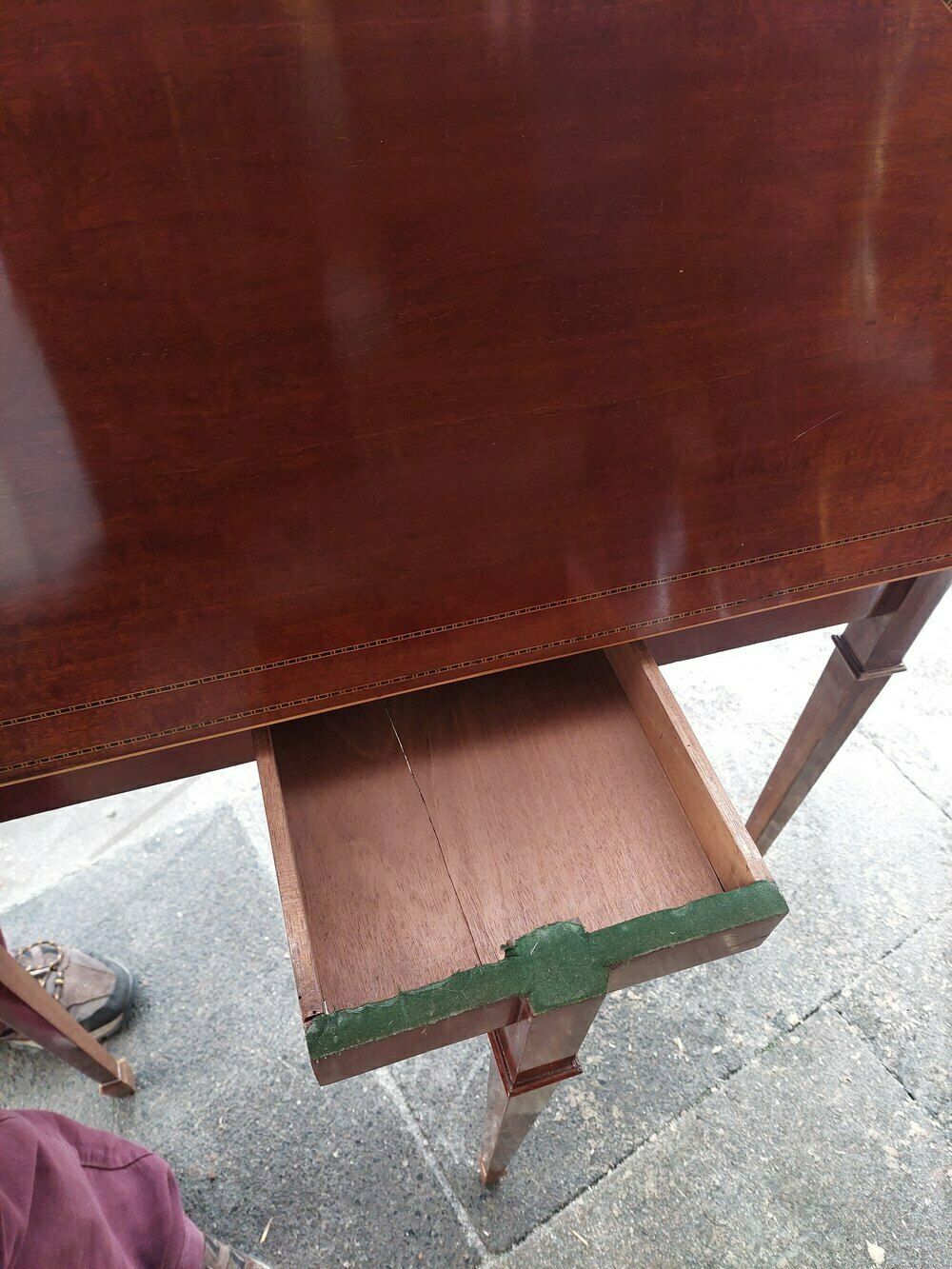 Edwardian Inlaid Mahogany Card Table photo Furniture